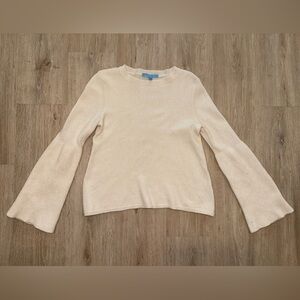 Antonio Melani Elvira 100% Cashmere Bell Sleeve White Sweater Size S